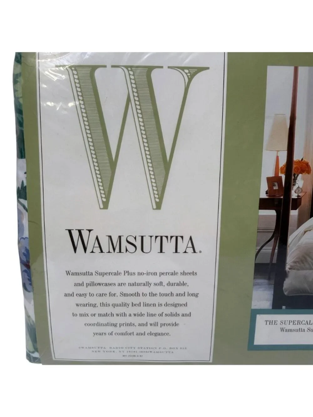 Wamsutta Twin Bed Sheet Set 3 pc Cottage Floral Cotton Blend Percale NEW